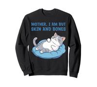 Mamá, Soy Pero Piel y Huesos Gracioso Gato mamá Amante de los Gatos Sudadera