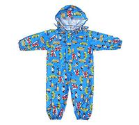 mama stadt Mono de Lluvia Niño Niña Traje Impermeable Bebe Chubasquero 100% Impermeable y Ligero Mono Impermeable Agua Unisexo Chubasquero Infantil con Capucha, Azul/L (5-7 años)