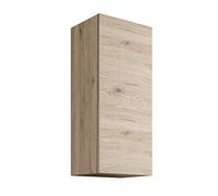 Mama Store Armario Individual Reversible de Madera con Sistema de Apertura Push and Pull, ingenierizado, Roble Natural, cm