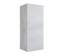 Mama Store Armario Reversible ATENA Individual Reversible de Madera con Sistema de Apertura Push and Pull, diseñado, Roble Blanco, cm