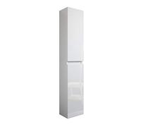 Mama Store Atena Columna suspendida 2 Puertas con Apertura a la Derecha, Laminado, Blanco Brillante Lacado L. 30 x P. 22 x H. 160 cm