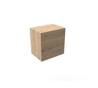 Mama Store Atena Cubotto Estantería con Puerta en Kit, Roble Natural Laminado, L. 30 x P. 22 x H. 30 cm