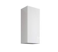 Mama Store Unidad de Pared única Reversible en Kit de Madera para Montar con Sistema de Apertura de Empuje y Tirar, Blanco Brillante, Talla única