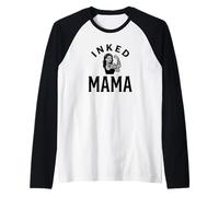 Mamá Tatuada Tatuada Madre Empoderada Camiseta Manga Raglan