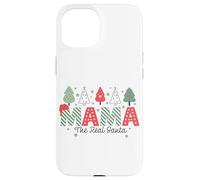 Mama The Real Santa Funny Christmas Family Design Carcasa para iPhone 15