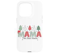 Mama The Real Santa Funny Christmas Family Design Carcasa para iPhone 15 Pro