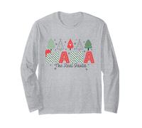 Mama The Real Santa Funny Christmas Family Design Manga Larga