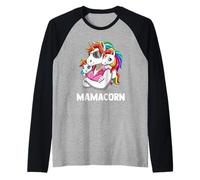 Mamá Unicornio, Dos Hijos, Mamá Guay. Camiseta Manga Raglan