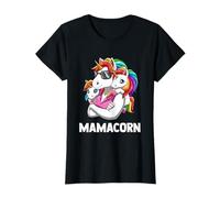 Mamá Unicornio Guay con Dos Hijos Camiseta