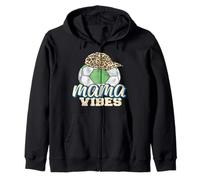 Mama Vibes Soccer Mother's Day Women Funny Soccer Mom Life Sudadera con Capucha