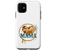 Mama Western Cow Print Lasso Heart Watercolor Carcasa para iPhone 11