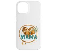 Mama Western Cow Print Lasso Heart Watercolor Carcasa para iPhone 14