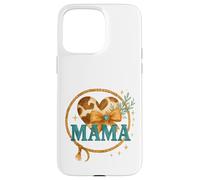 Mama Western Cow Print Lasso Heart Watercolor Carcasa para iPhone 15 Pro MAX