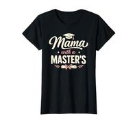 Mama with A Masters Degree Proud Mom Graduate Achievement Camiseta