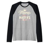Mama with A Masters Degree Proud Mom Graduate Achievement Camiseta Manga Raglan