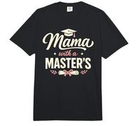 Mama with A Masters Degree Proud Mom Graduate Achievement Comfort Colors Adult Heavyweight T-Shirt