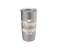 Mama With A Masters Degree Proud Mom Graduate Achievement Vaso térmico de acero inoxidable de doble pared