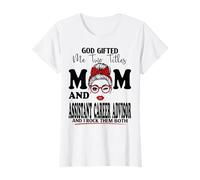 Mamá y Asistente asesora de Carrera Día de la Madre Doble bendición Camiseta
