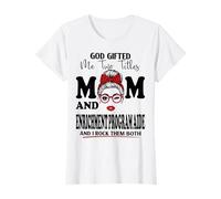 Mamá y Asistente del Programa de enriquecimiento Día de la Madre Doble bendición Camiseta