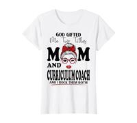 Mamá y Entrenador Currículo Día de la Madre Doble Bendición Camiseta