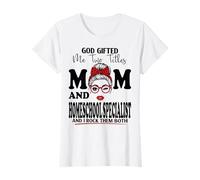 Mamá y especialista en educación en el hogar Día de la Madre Doble bendición Camiseta