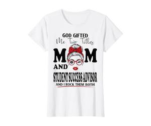 Mamá y Estudiante Asesor de Éxito Día de la Madre Doble Bendición Camiseta