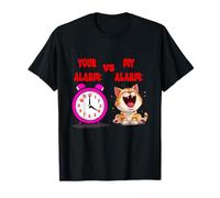Mamá y Lindo Gato Amante Casa Medianoche maullando Camiseta