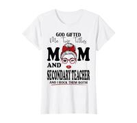 Mamá y Segundo año Maestra Día de la Madre Doble Bendición Camiseta