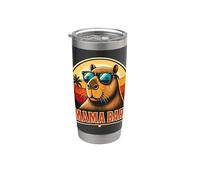 Mamabara Mama Tee Día de la Madre Mujer Capybara Idea Idea Mommy Vaso térmico de acero inoxidable de doble pared