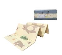 Mamabrum Alfombra Bebé Acolchada Plegable 180x120x1cm - Tapete Reversible de Espuma XPE Doble Cara para Gateo y Juegos - Colchoneta Suave Antideslizante e Impermeable