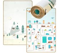 Mamabrum Alfombra Infantil Acolchada 120x180cm - Alfombra Bebé Antideslizante de Espuma XPE - Niños Antibacteriana sin Olor para Gatear y Jugar - Diseño Ciudad y Fantasía