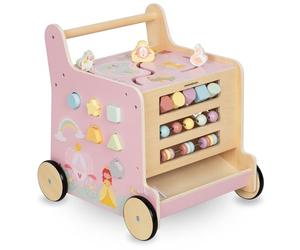 Mamabrum Andador Bebes - Caminador Bebe 2 en 1 - Juguete de Educación - Andarilho para Bebe con Estante de Bloque - 4 Ruedas con Gomas Antideslizantes