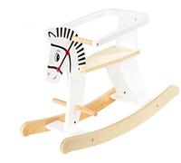 Mamabrum Caballo Balancín de Madera - Juguete Tradicional para Bebés con Barreras Seguridad Desmontables - Gimnasio y Saltador Infantil - para Niños Desde 1 Año - 68 cm Alto