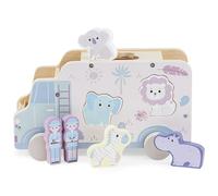 Mamabrum, Camión Safari de Madera - Clasificador de Animales, Muchas Formas de Diversión, Divertido Camión Rompecabezas de Madera Niños Coche de Madera Montessori Juguete de Madera