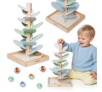 Mamabrum Kulodrom de madera para niños, árbol de sonido con bolas, juguete sensorial para desarrollar la motricidad motora