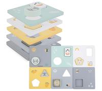 Mamabrum MAM43 Juego de Lógica Montessori - Rompecabezas Educativo Madera 12,8cm - Desarrollo Habilidades Manuales para Niños - Compatible con Pelusas Juego de Mesa