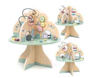 mamabrum Mesa Educativa Árbol Multifuncional para Bebés - Centro Actividades con Clasificador Formas, Ábaco y Bucle Motor - Juguete Desarrollo Sensorial y Manual para Niños Desde 1 Año