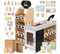 Mamabrum Puesto de Madera Juguete Educativo para Niños con Accesorios - Juego Creativo a Partir de 3 Años