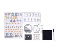 mamabrum, Rompecabezas magnético - Caja educativa - aprende a Contar, cartón, fichas, Tarjeta de Aprendizaje de números, Tarjetas de Doble Cara, rotulador Lavable, imanes de Letras de Tela para niños