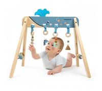 Mamabrum Soporte educativo de madera para bebés gimnasio de bebé sensorial con colgantes Montessori Motoryka pequeño desarrollo desde el nacimiento del océano