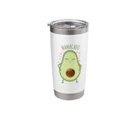 Mamacado Mamá Mamá Anuncio De Embarazo Linda Pareja Aguacate Vaso térmico de acero inoxidable de doble pared