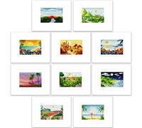 MAMACHU 10PCS Kits de Pintura de Diamantes, DIY 5D Diamond Painting Temática de Amanecer y el Atardecer para Niñas Niños Principiantes, 15×18cm
