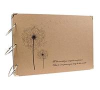 MAMACHU - Álbum de fotos vintage, libro de recortes, recuerdos de viaje, cuaderno de boda, aniversario, día de la madre, 60 páginas negras