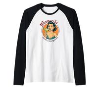 Mamacita necesita una margarita Camiseta Manga Raglan