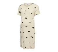 MAMALICIOUS Camiseta de noche 'Laura Lia' ecru / negro L ecru / negro