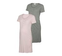 MAMALICIOUS Camiseta de noche 'MLMIRA' gris moteado / rosa pastel XS gris moteado / rosa pastel