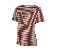 MAMALICIOUS Camiseta 'MLBARBARA TESS' ecru / chocolate L ecru / chocolate