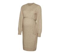 MAMALICIOUS Noos-Cubeta de melamina L/S Abk Knit Dress A Vestido, Melange Natural, S para Mujer