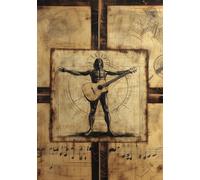 MamaLionPrints -Vitruvian Man with Guitar - Graph Paper Composition Notebook: Grid Paper Notebook, 120 Pages (7 x 10 inches) (Graph Paper Notebooks)