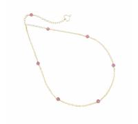 Maman et Sophie Gargantilla Piedras De Turmalina Rosa, Talla única, Plata esterlina, No es una piedra preciosa